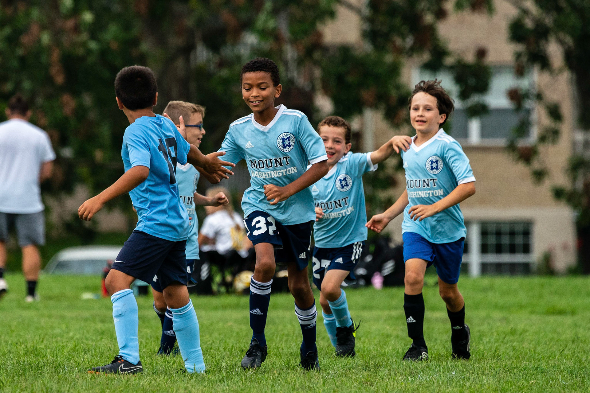 The Mt. Washington U10 Travel soccer team plays in the Labor Day Tournament.