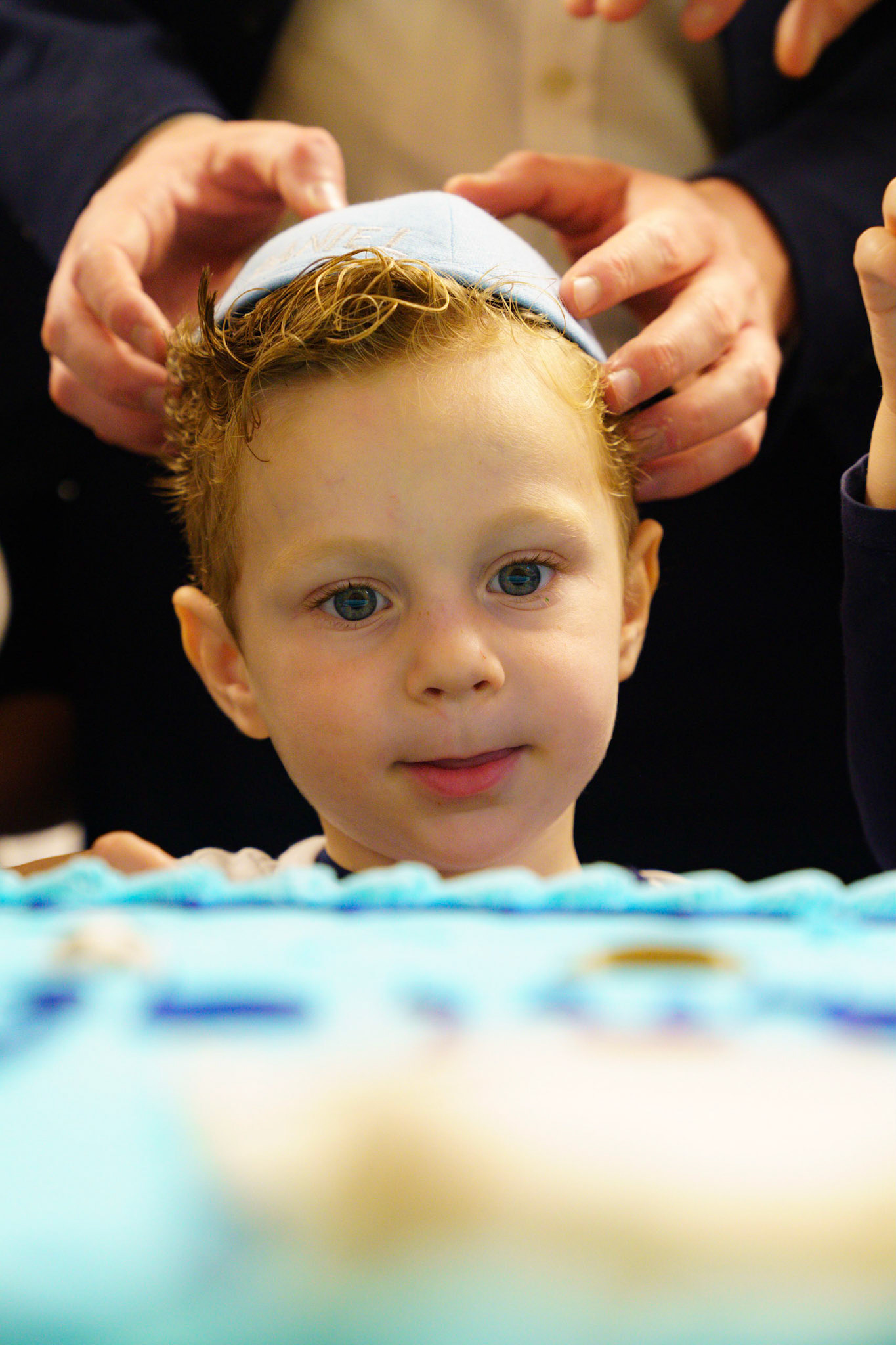 Daniel’s upsherin on the occasion of his third birthday at Rabbi Goldberger’s shul, Tiferes Yisroel.