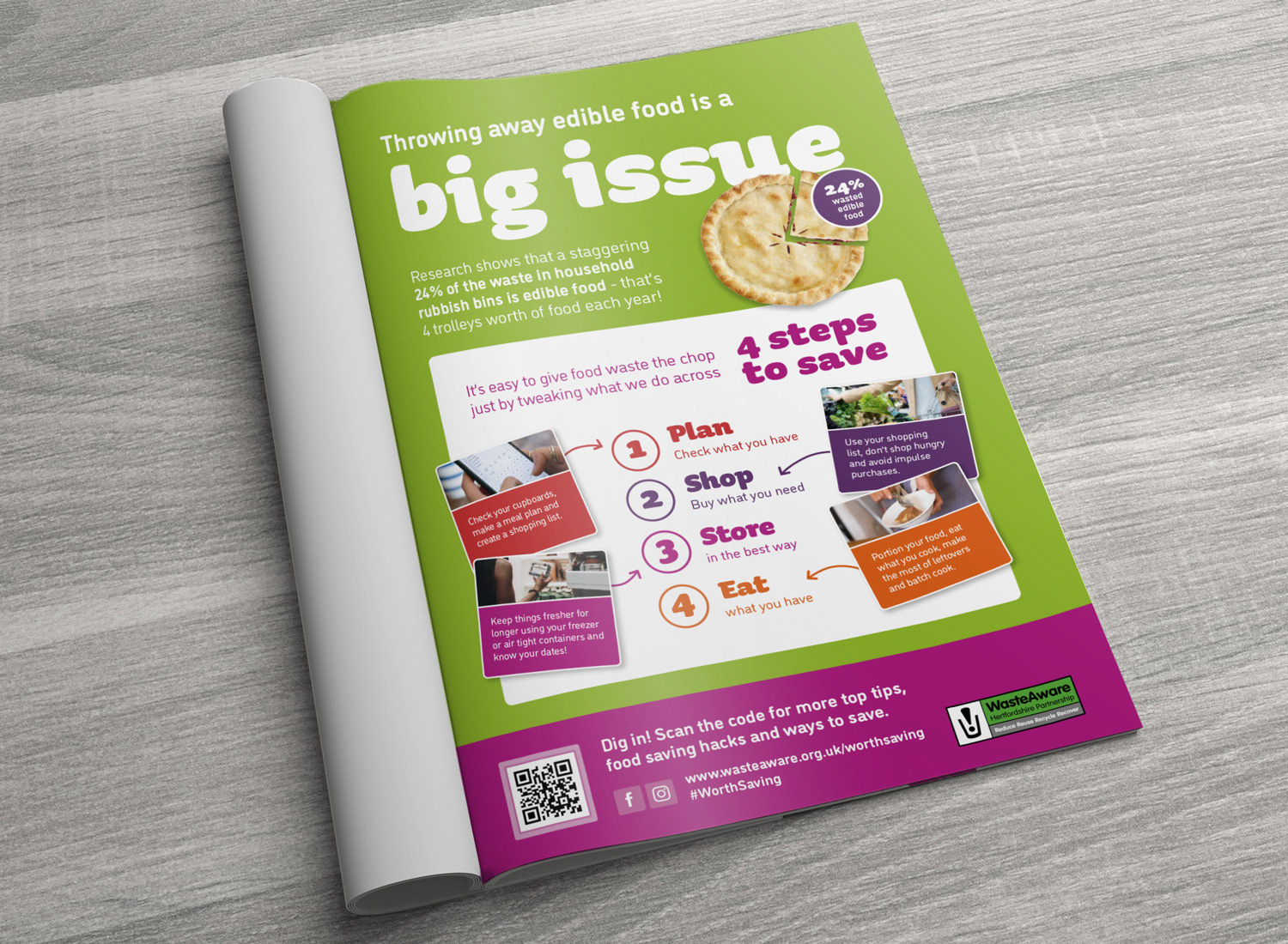 Council food recycling campaign advert