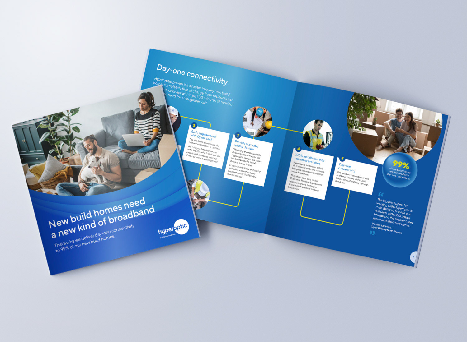Broadband installation brochure design