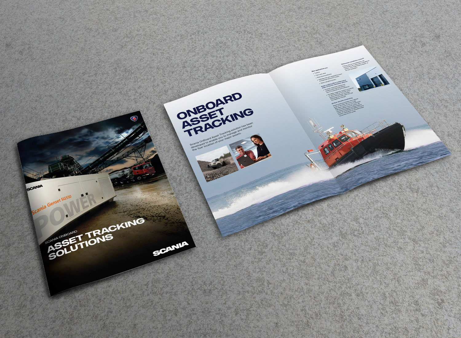 product brochure spread and cover