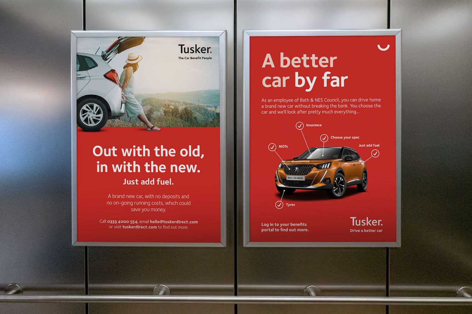 Adverts for car leasing