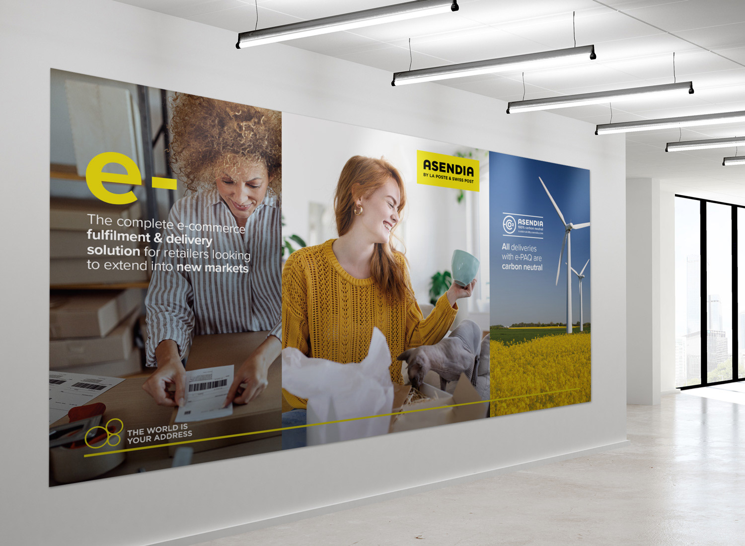 corporate workplace wall printed graphics