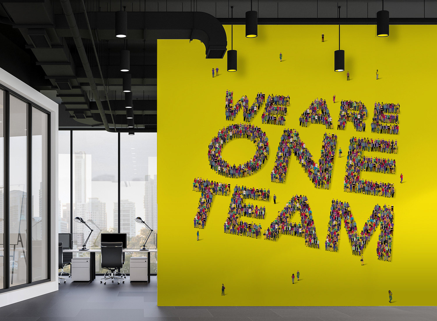 Workplace wall graphics