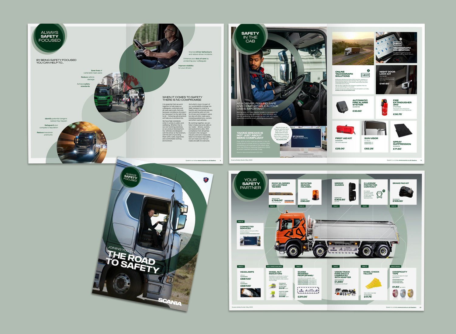 spreads from a product brochure