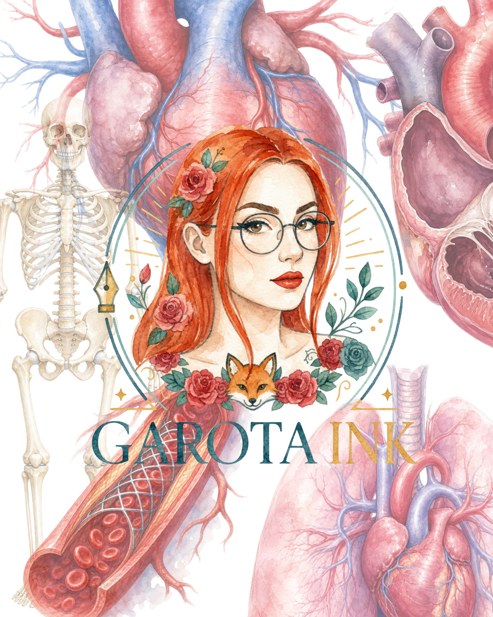 Pack de Stickers de Anatomia - 1