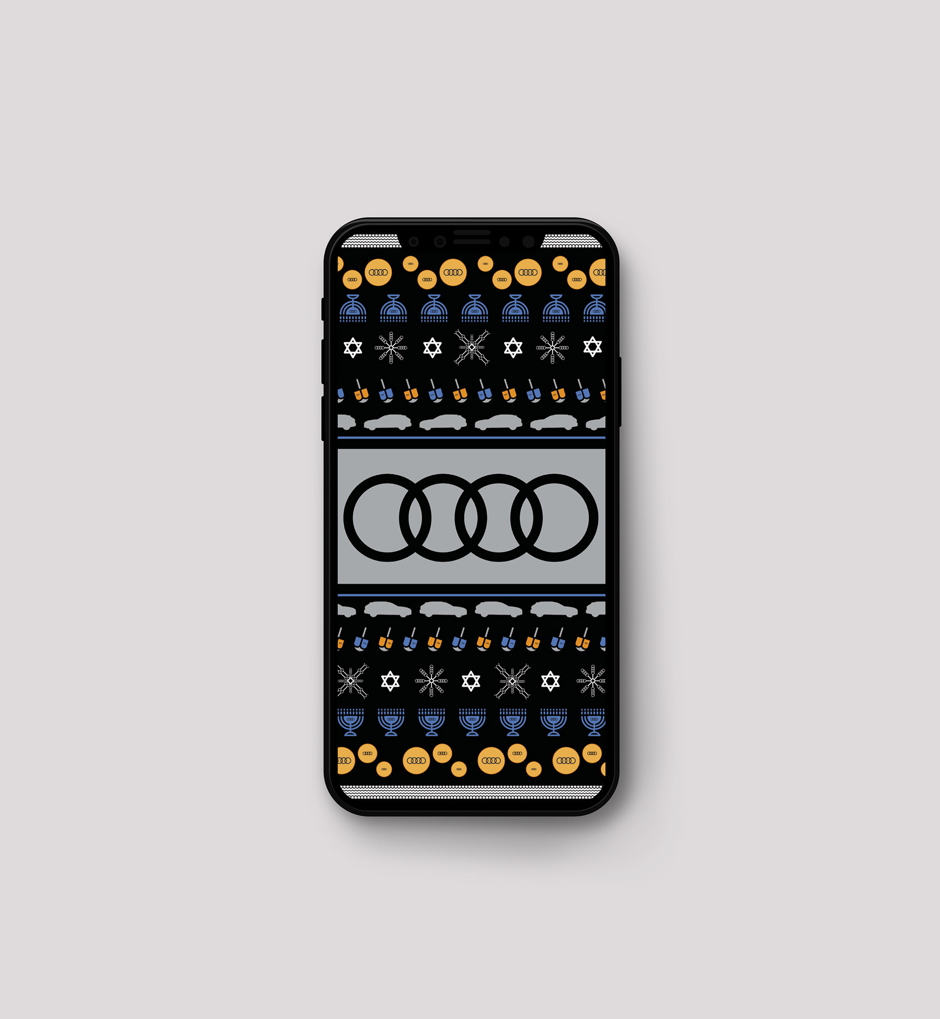 Wallpaper design for Hanukkah theme.