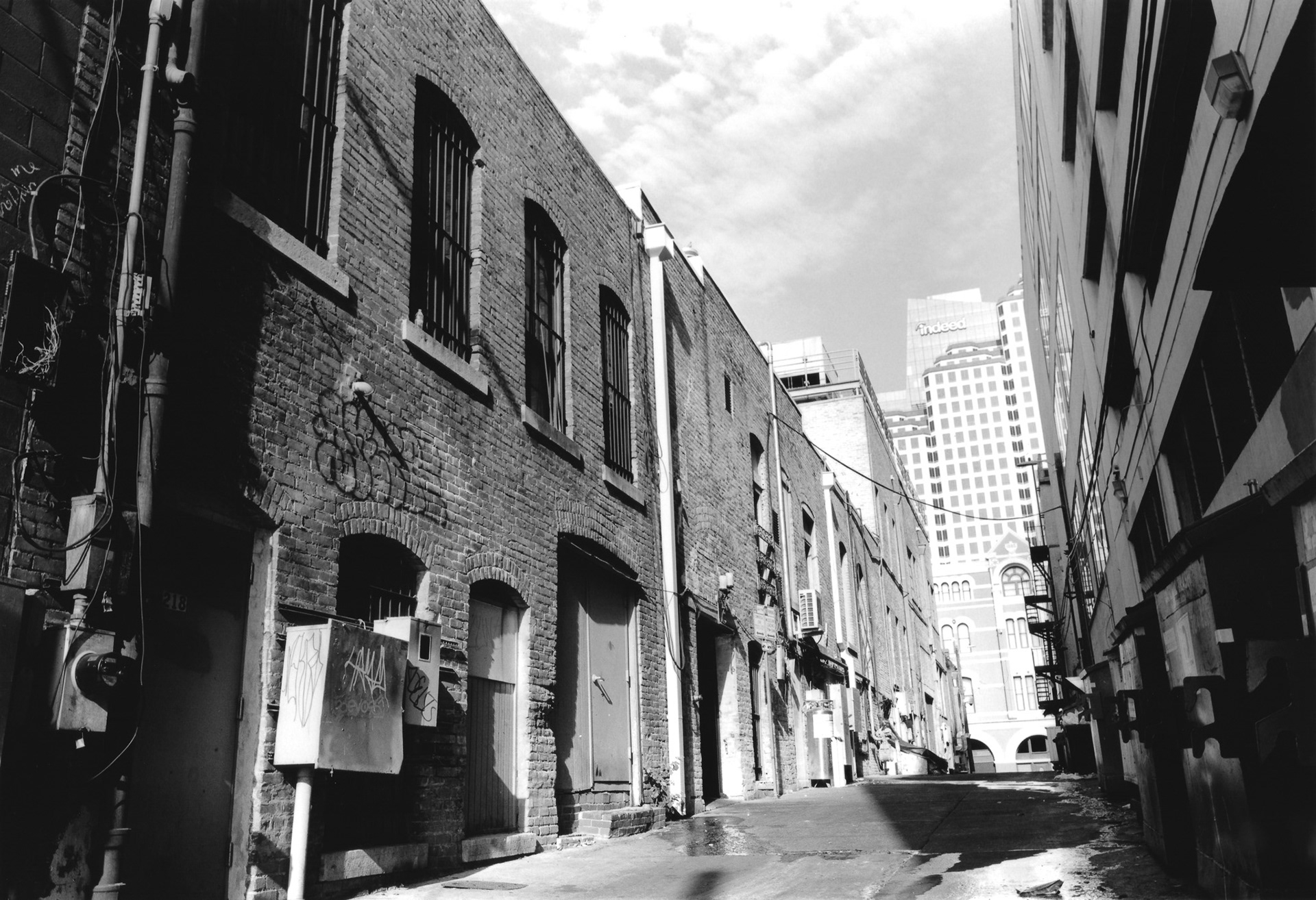 Behind 6th, 2023. 6x9 B&W.