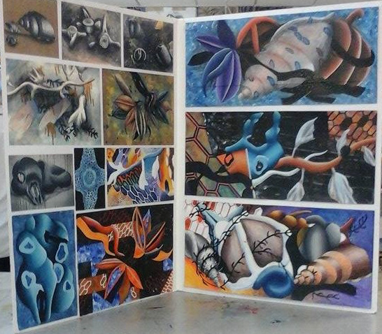 Finished art board for NCEA Level 2