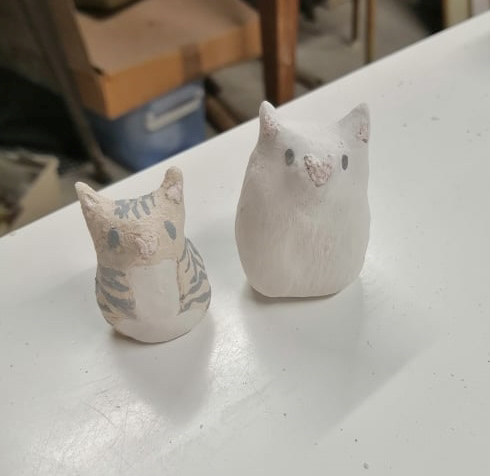 Cat Ornaments Underglazed