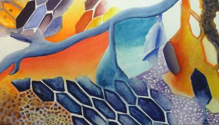 Watercolour with pencil