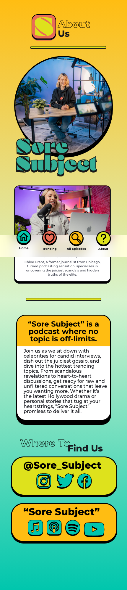 "About us" Page