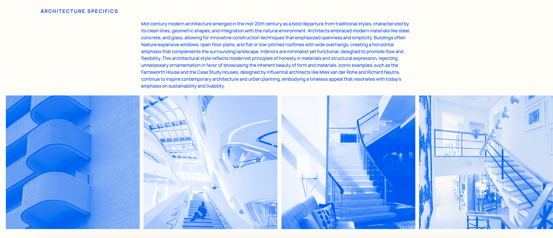 Description of characteristics within MCM Architecture