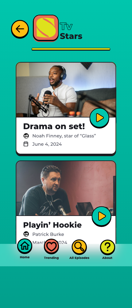 "Interviewing TV Stars" Page
