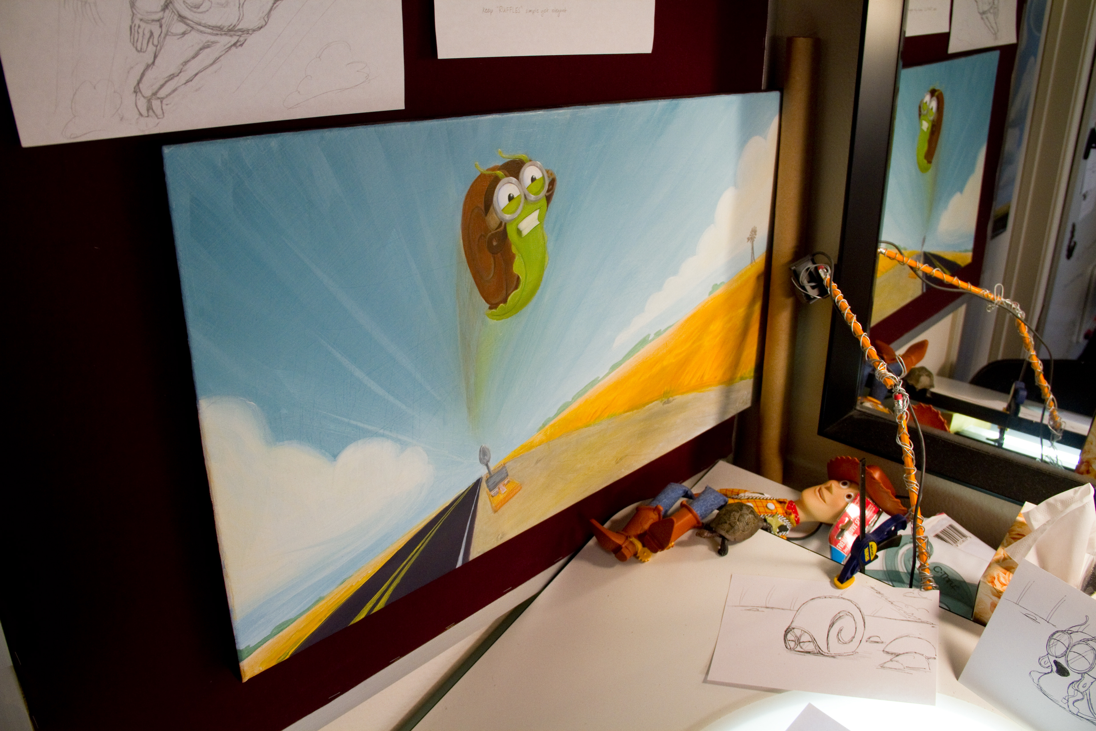 "Curly Flies" Concept Painting, Oil on Canvas, 2013