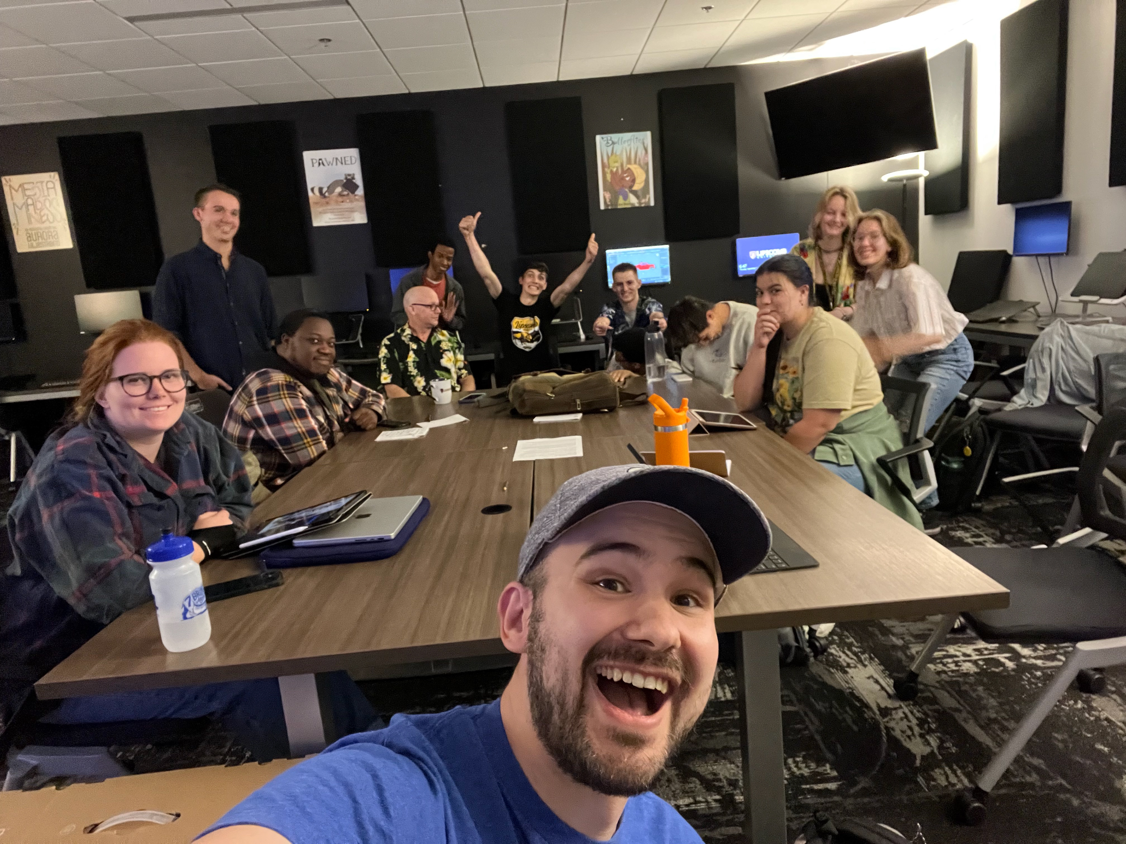 Production meeting with "The Legend of Bill" crew.