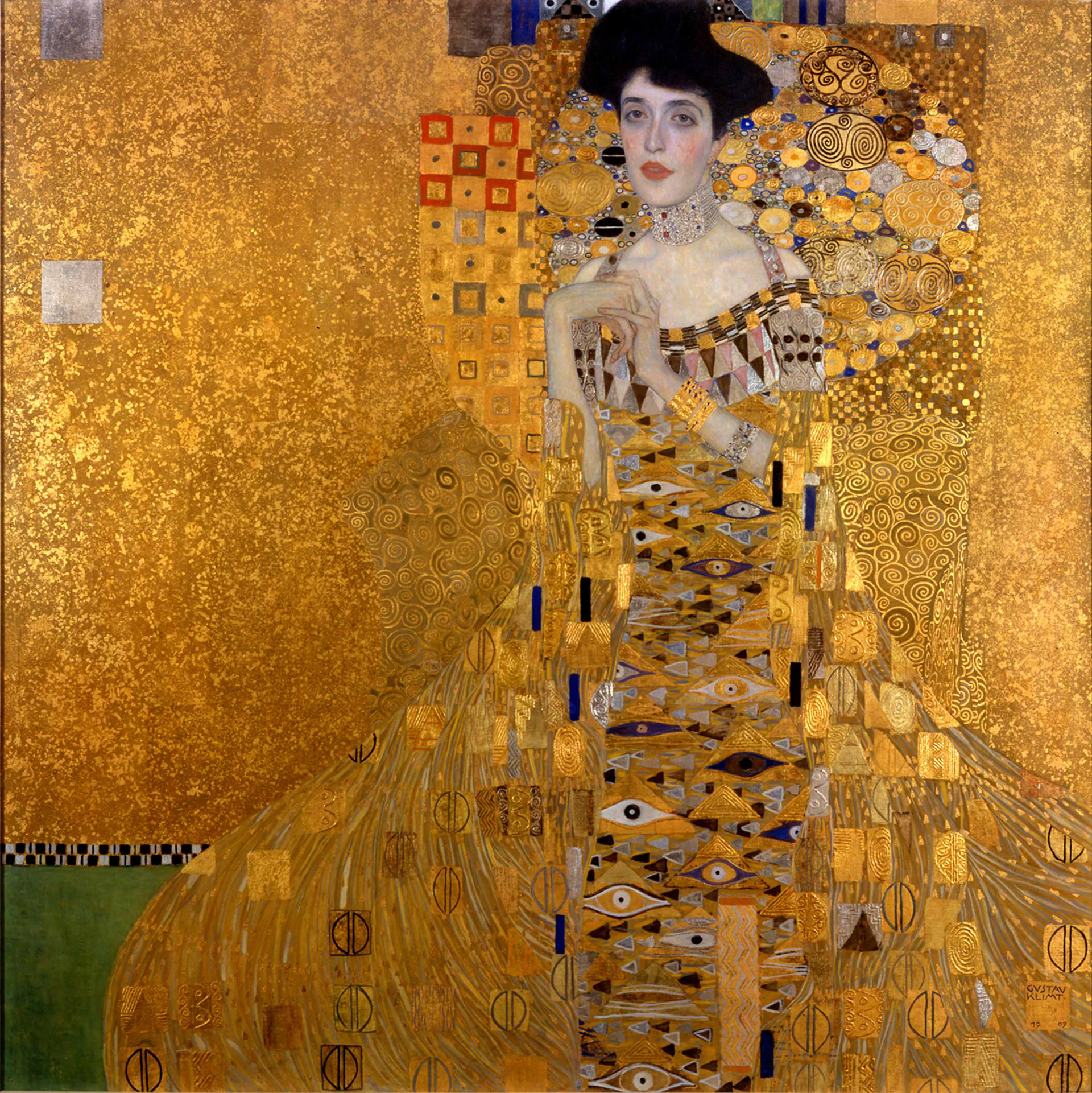 Klimt, Gustav. Portrait of Adele Bloch-Bauer I. 1907. Neue Galerie, New York City. Wikimedia Commons, https://commons.wikimedia.org/w/index.php?curid=153485. Accessed 8 Dec. 2024.