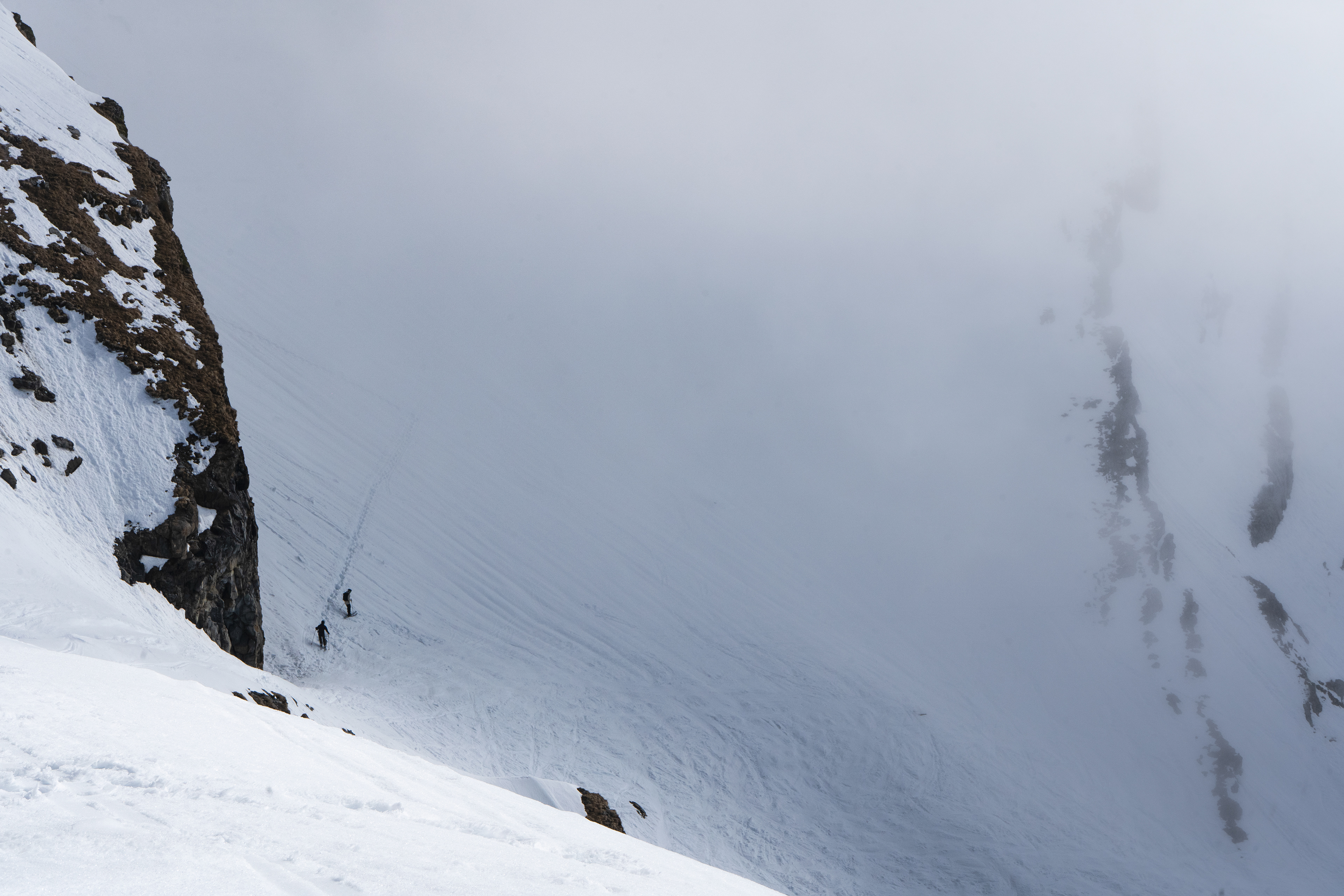 départ du hors piste de la combe de Borderan