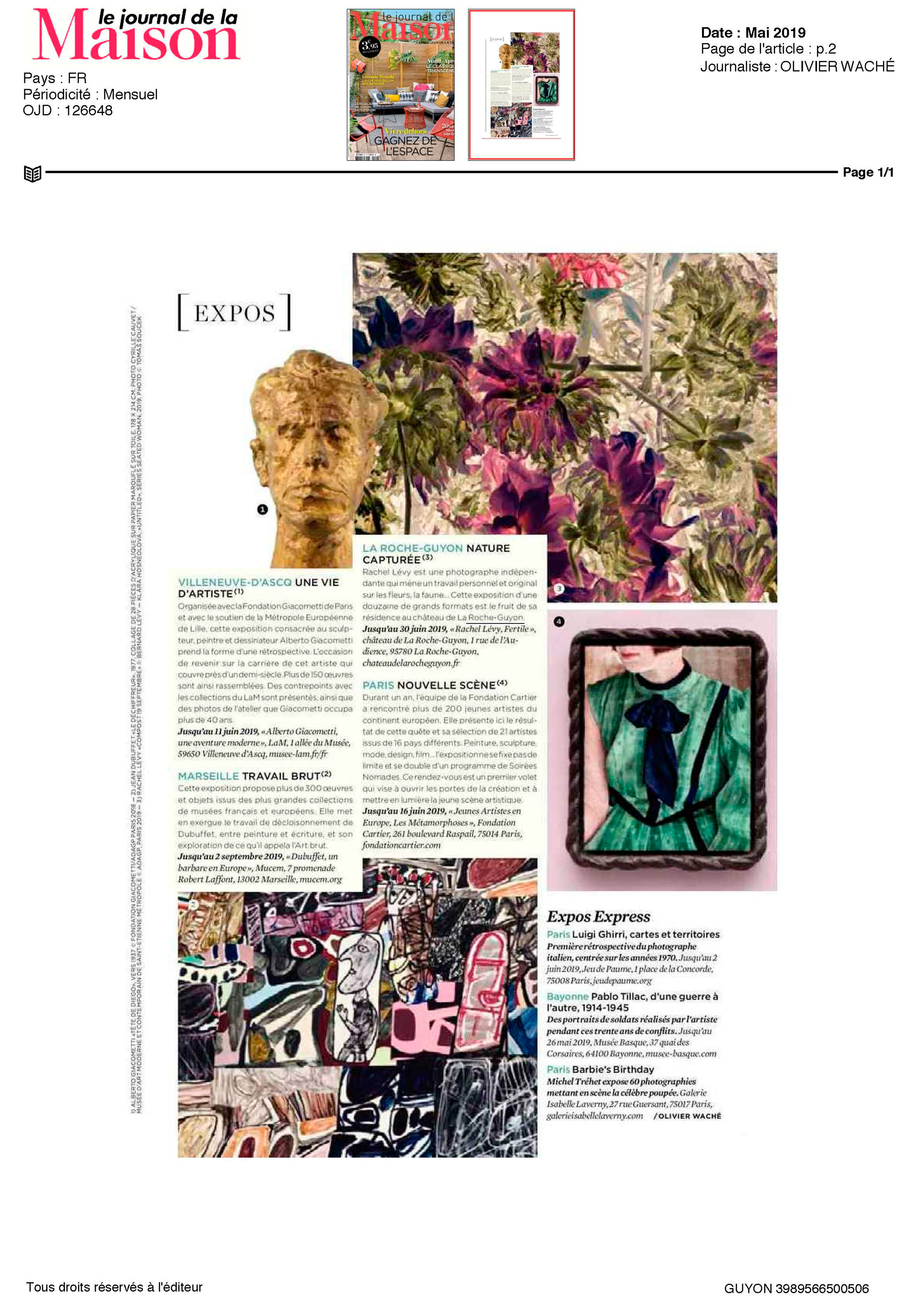 Le journal de la maison Mai 2019
