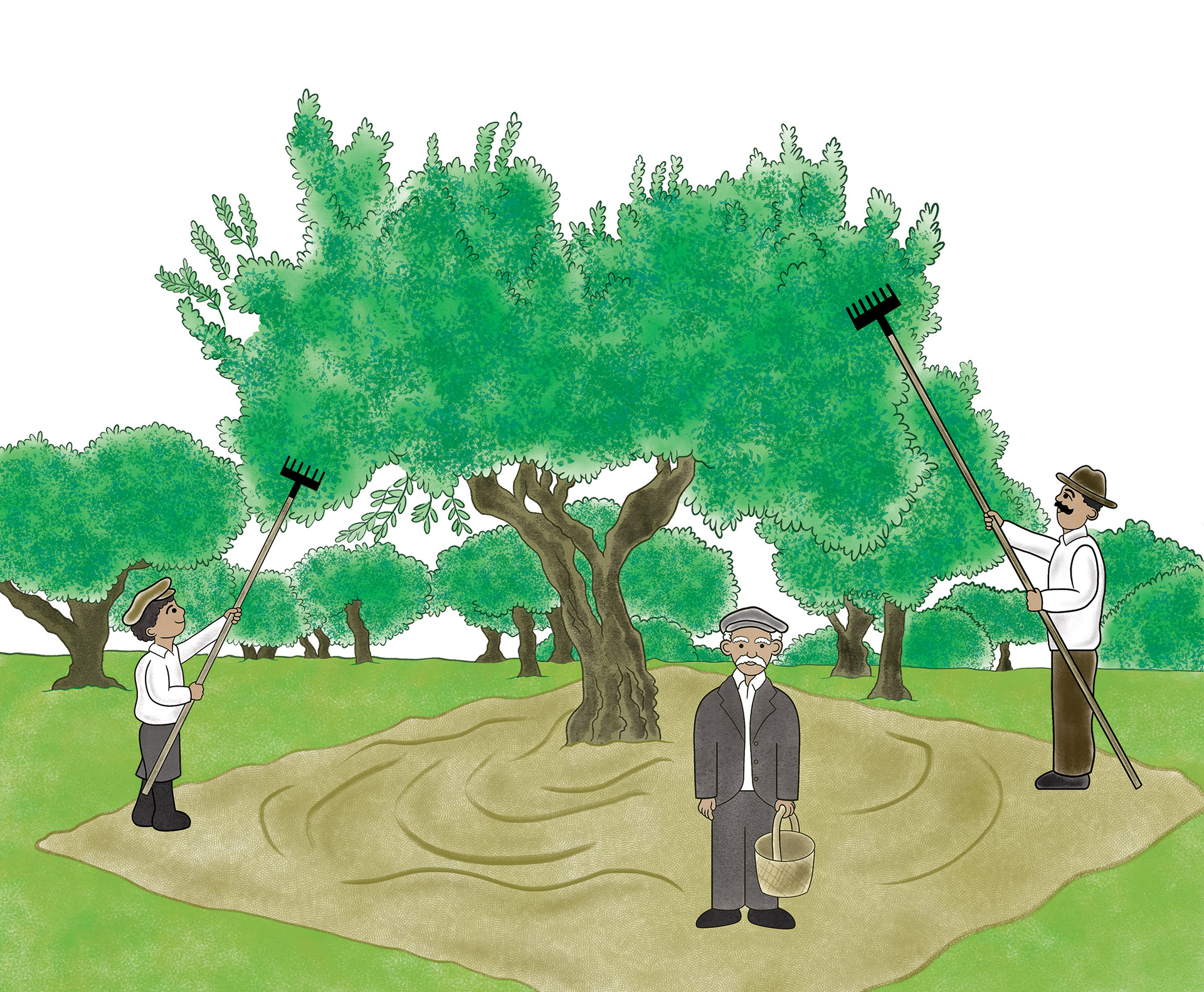 Children's book concept art for story based on Italian immigration to America