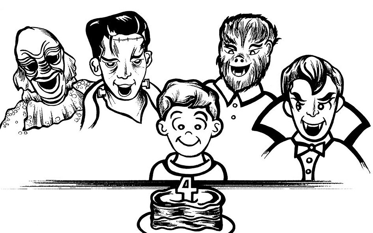 October birthday greeting card