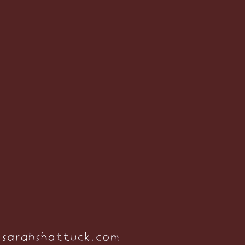 An animated gif of a small redwood seed drawn in white over a red-orange background. The seed sprouts roots and leaves.