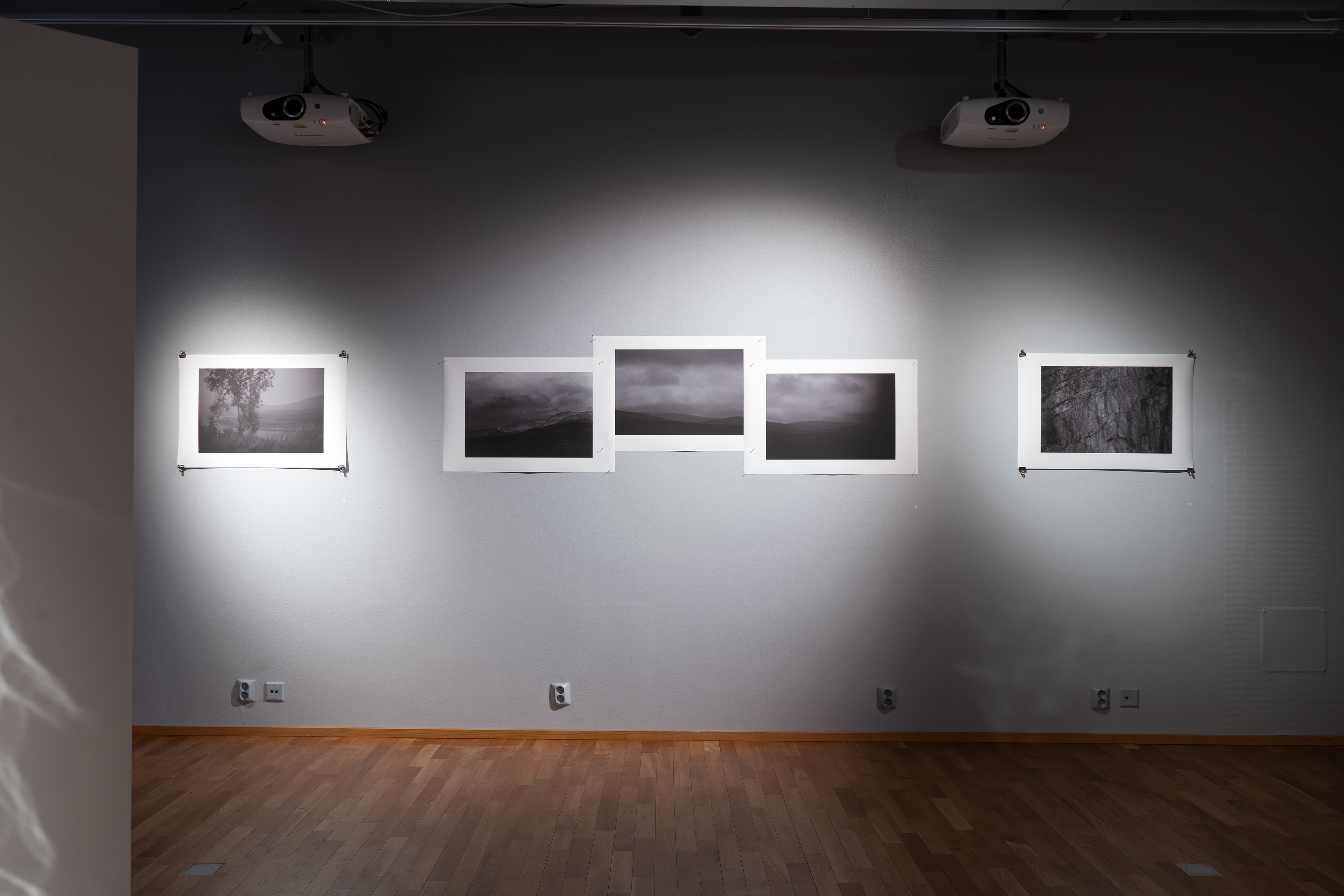 I DISCONNECT: Välillä / In between; Toisaalla / Elsewhere; Päin seinää / Into a wall, Inkjet prints, 2025