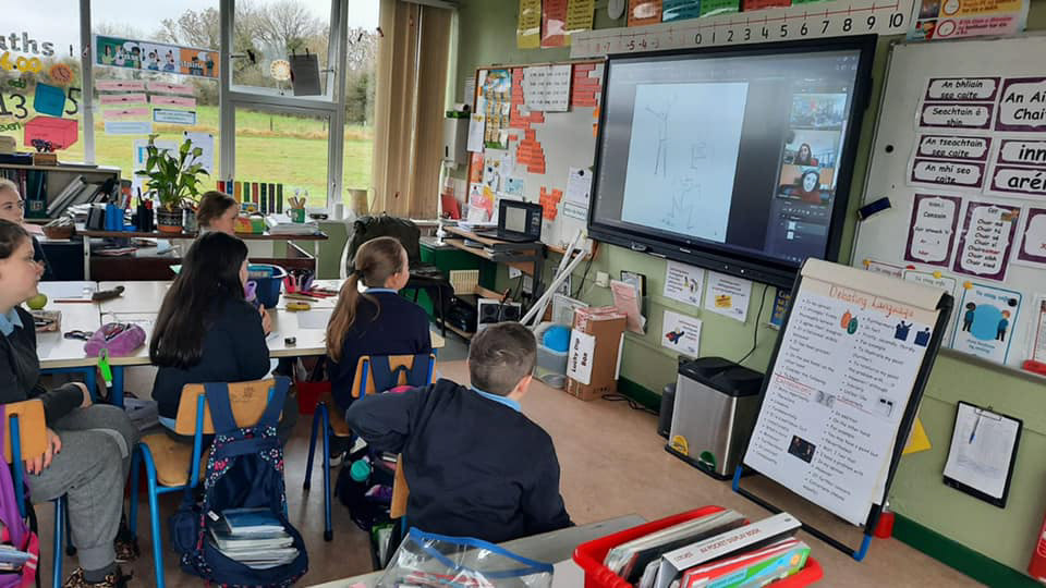 Scoil Bhríde Glen Christmas Card and illustration workshop Dec 2020