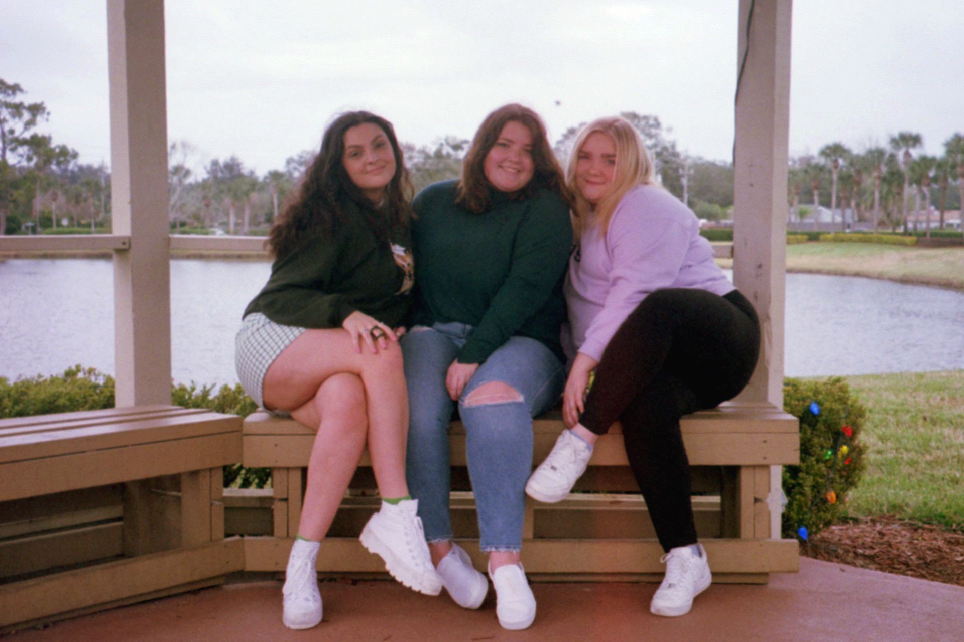 self timer portrait with hannah and cait
