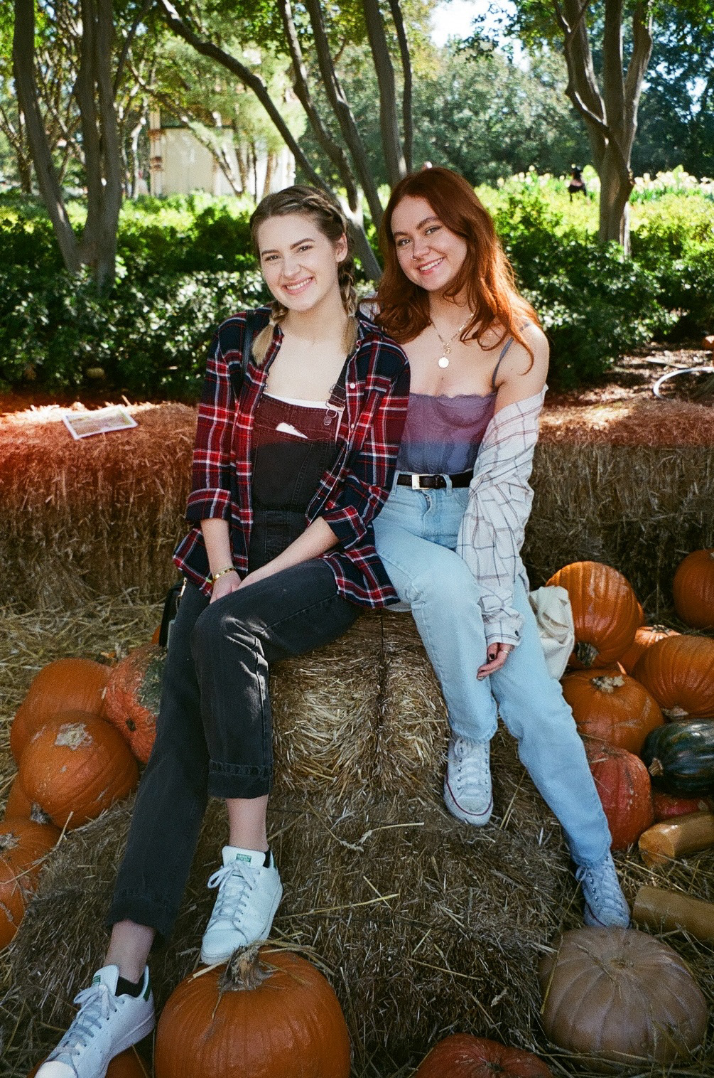 reghan & riann at the arboretum in dallas