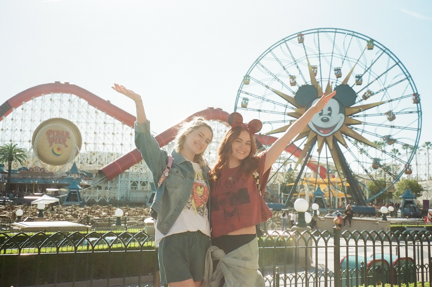 reghan & riann at disneyland for their birthday