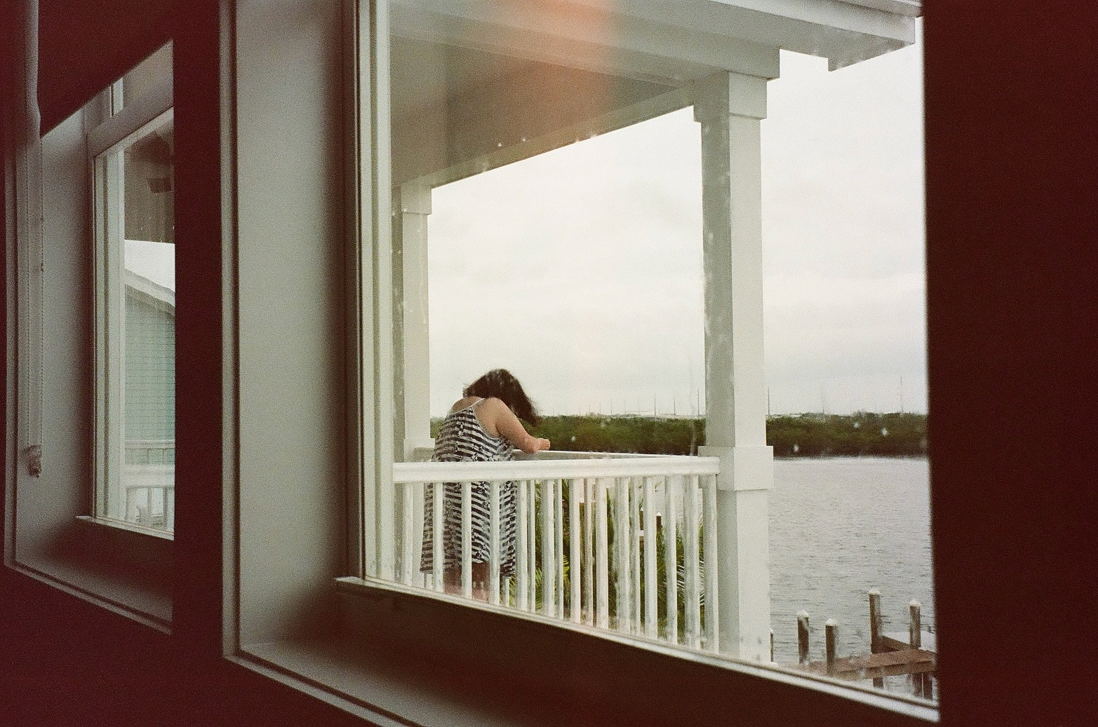 mom outside the airbnb in key west