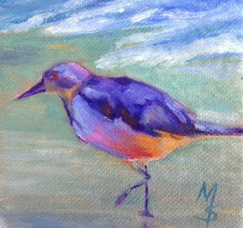 Psychedelic Sandpiper Mini 4"x4"