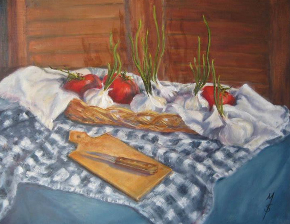 Tomatoes and Garlic  SOLD