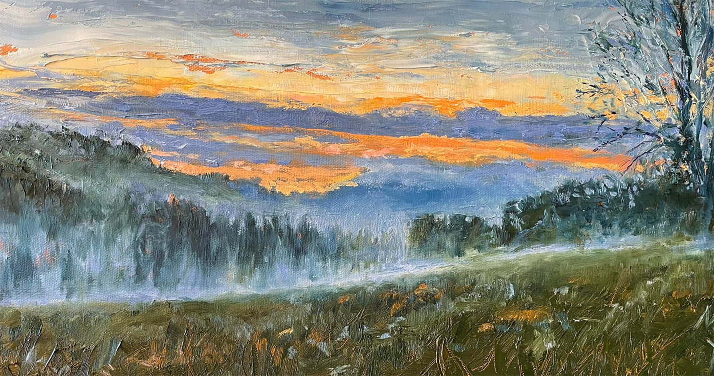 Sunrise mist 10"x20"