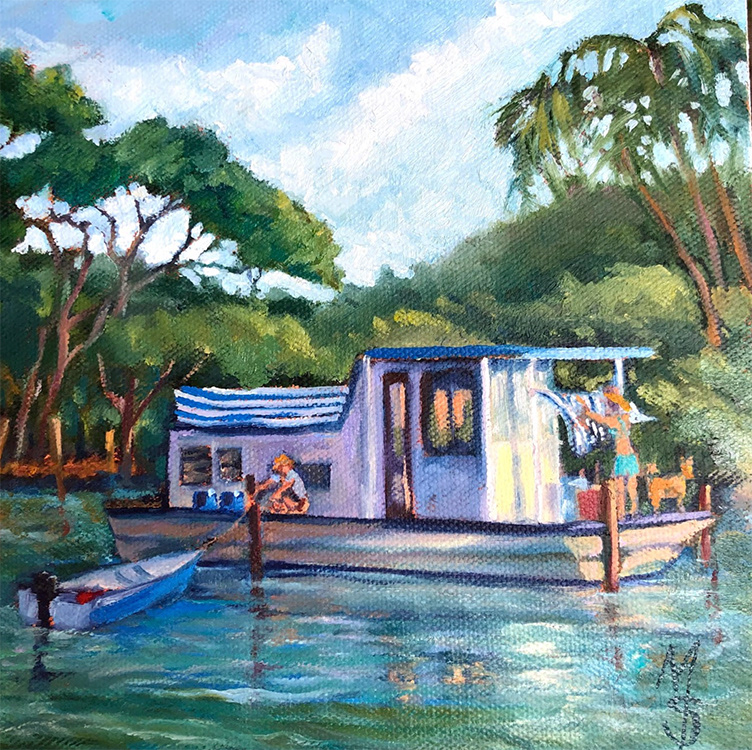 Blue Stripe Houseboat SOLD