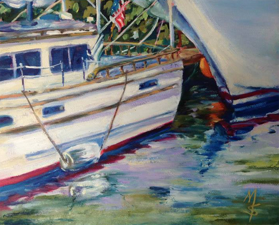 Marina Michael's Boat 8"x10"