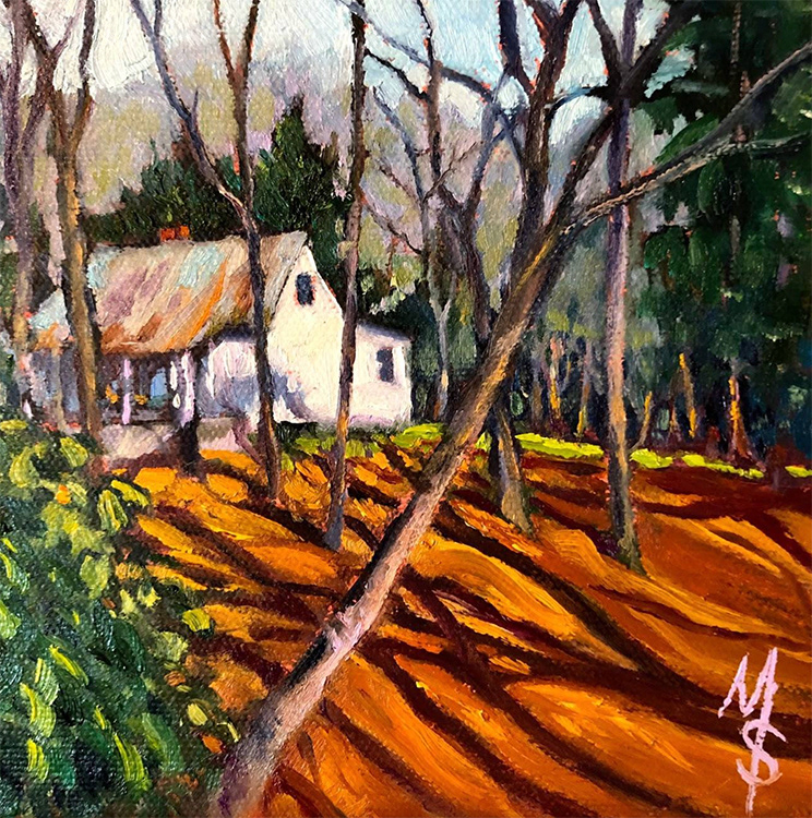 Parkway Cabin Early Spring 6"x6"
