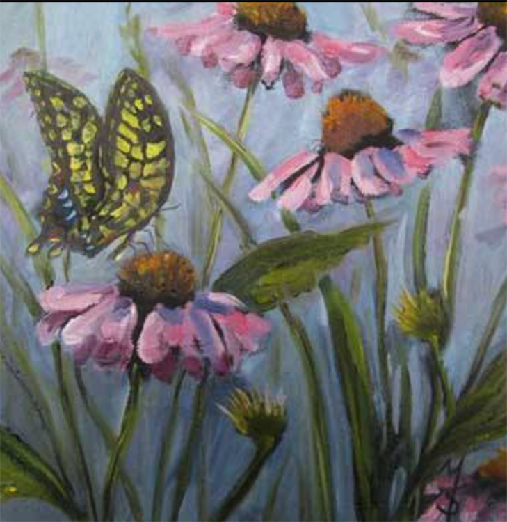 Coneflowers and Butterflies SOLD