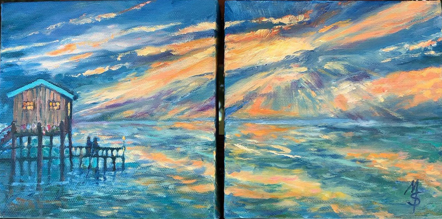 Beach Shack Diptych SOLD