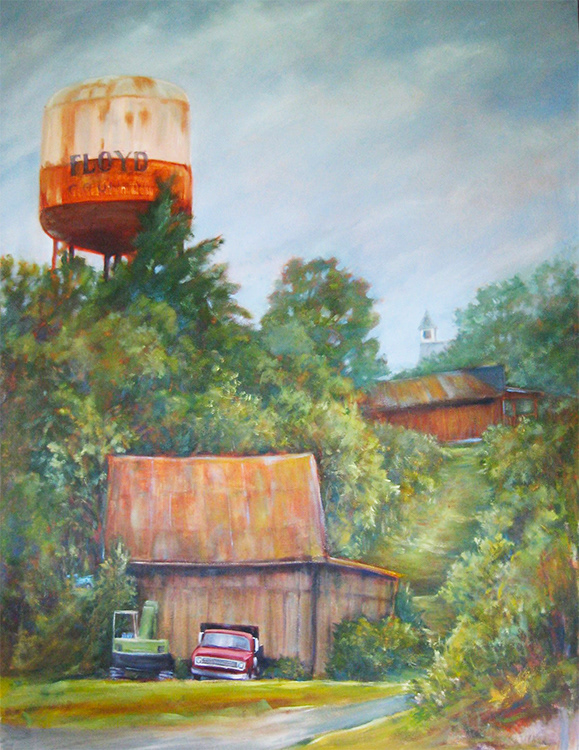 Floyd Water Tower  40"x50" SOLD