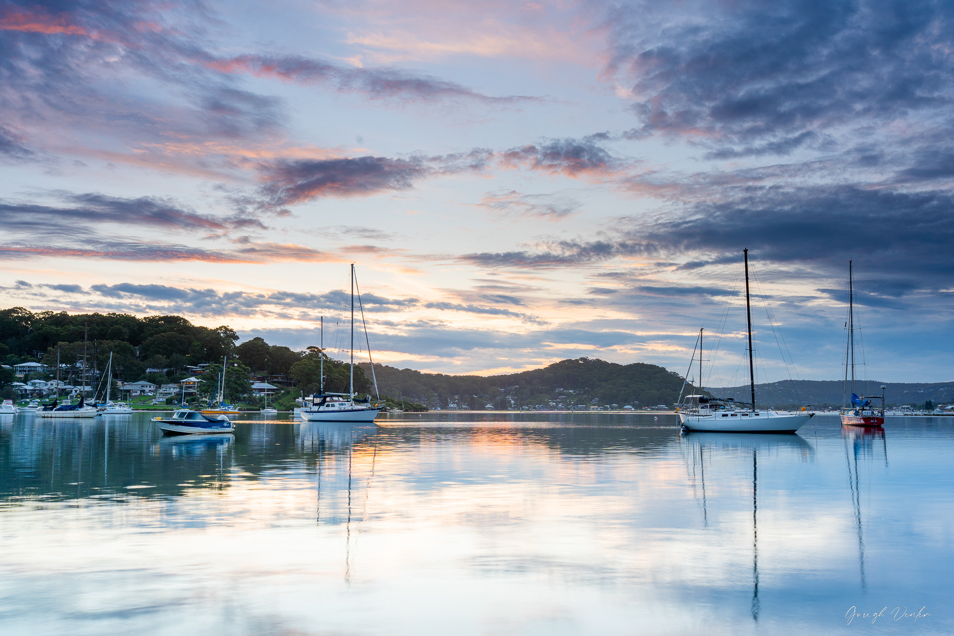 Hardys Bay Boats Sunset