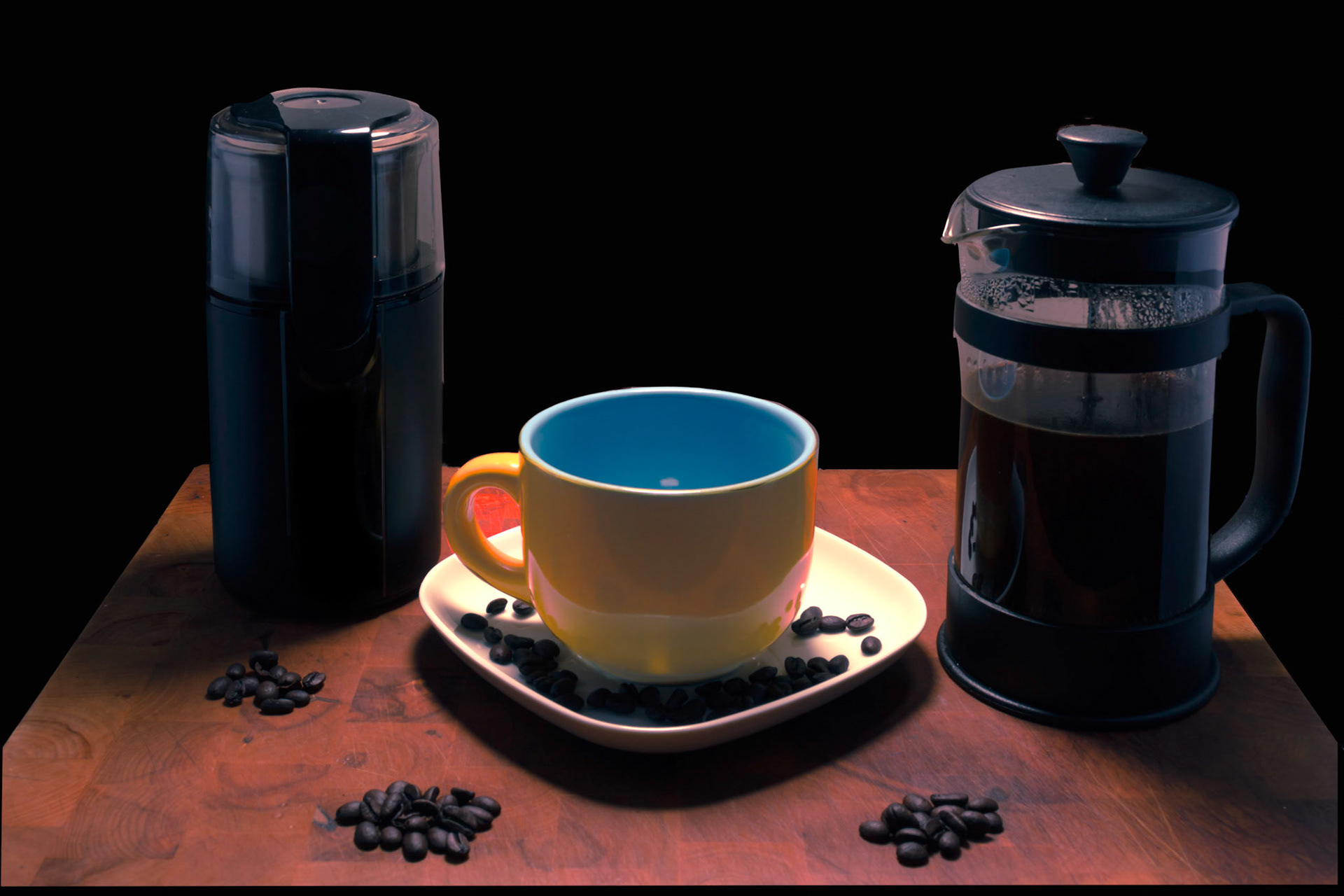 Coffee dark background