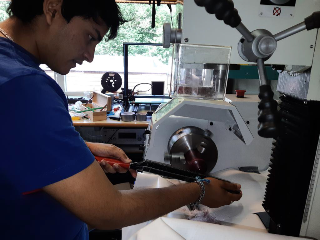 Using a lathe for a research experiment