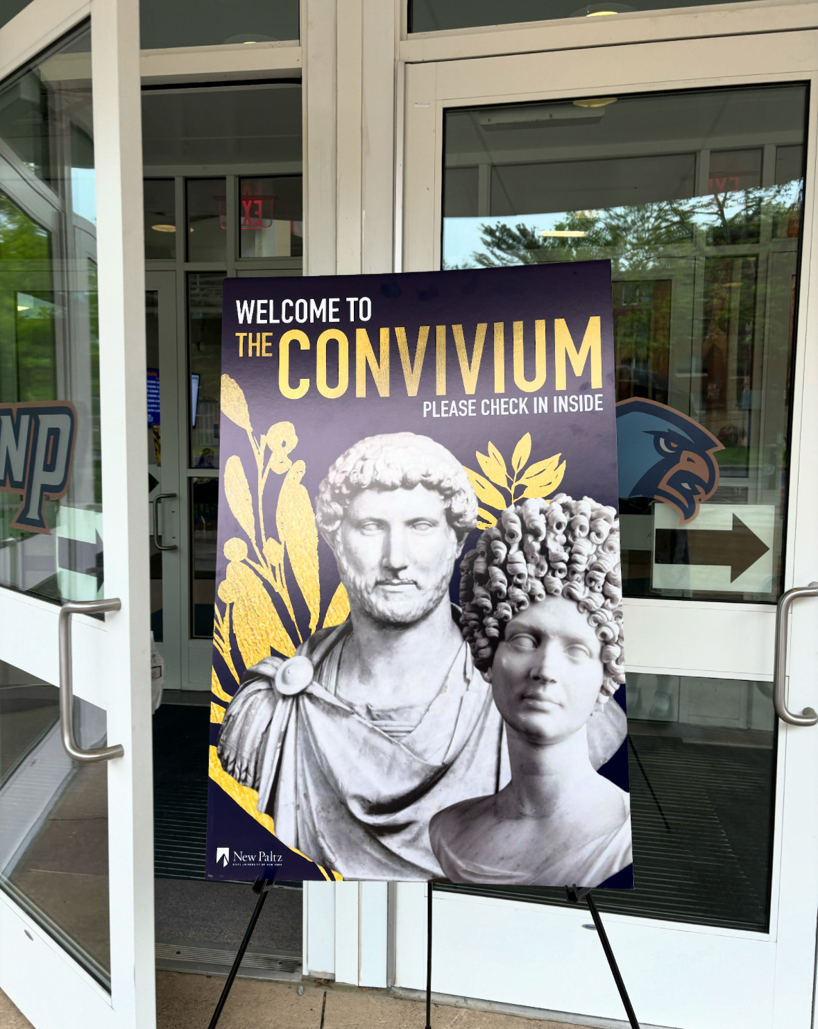 Welcome signage at event