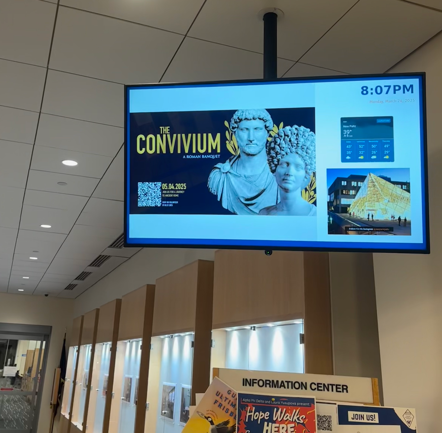Digital Graphic posted on Library television