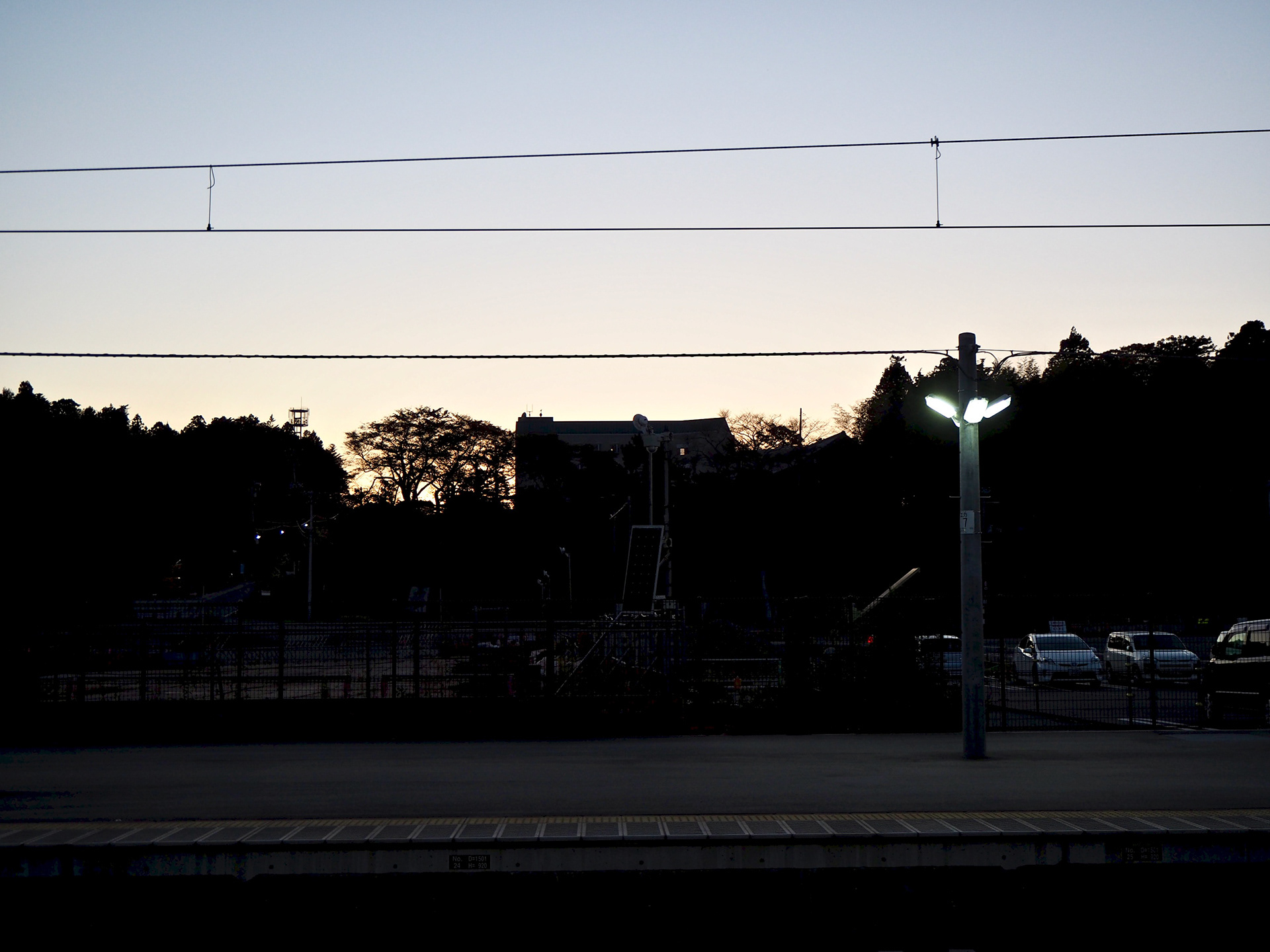 富岡駅にて。