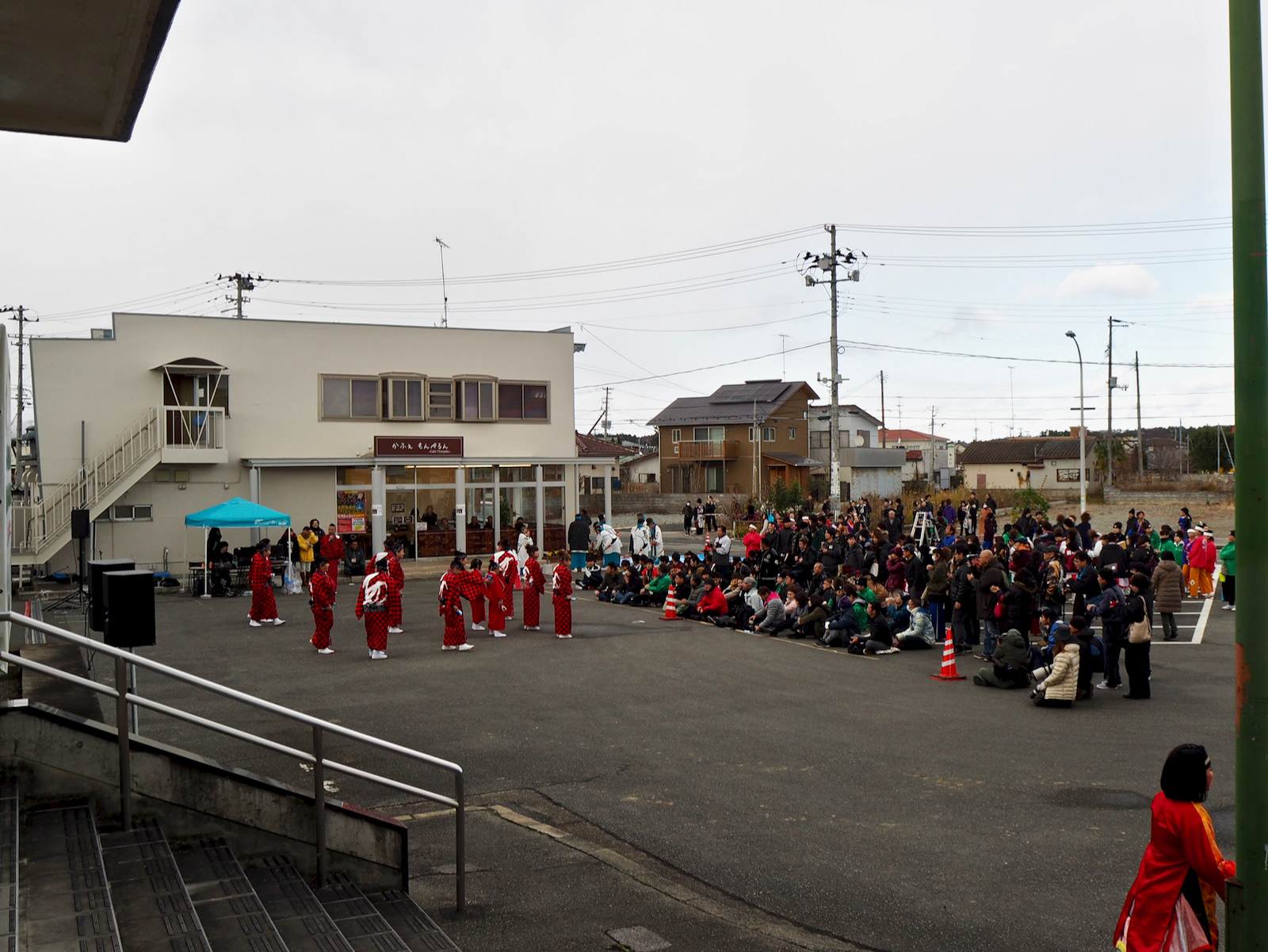 浪江駅前ではイベント開催中