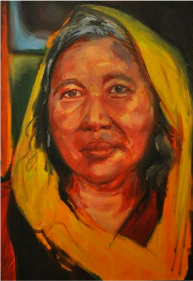 Old Lady, 2011, Oil on Canvas, 105cm x 90cm