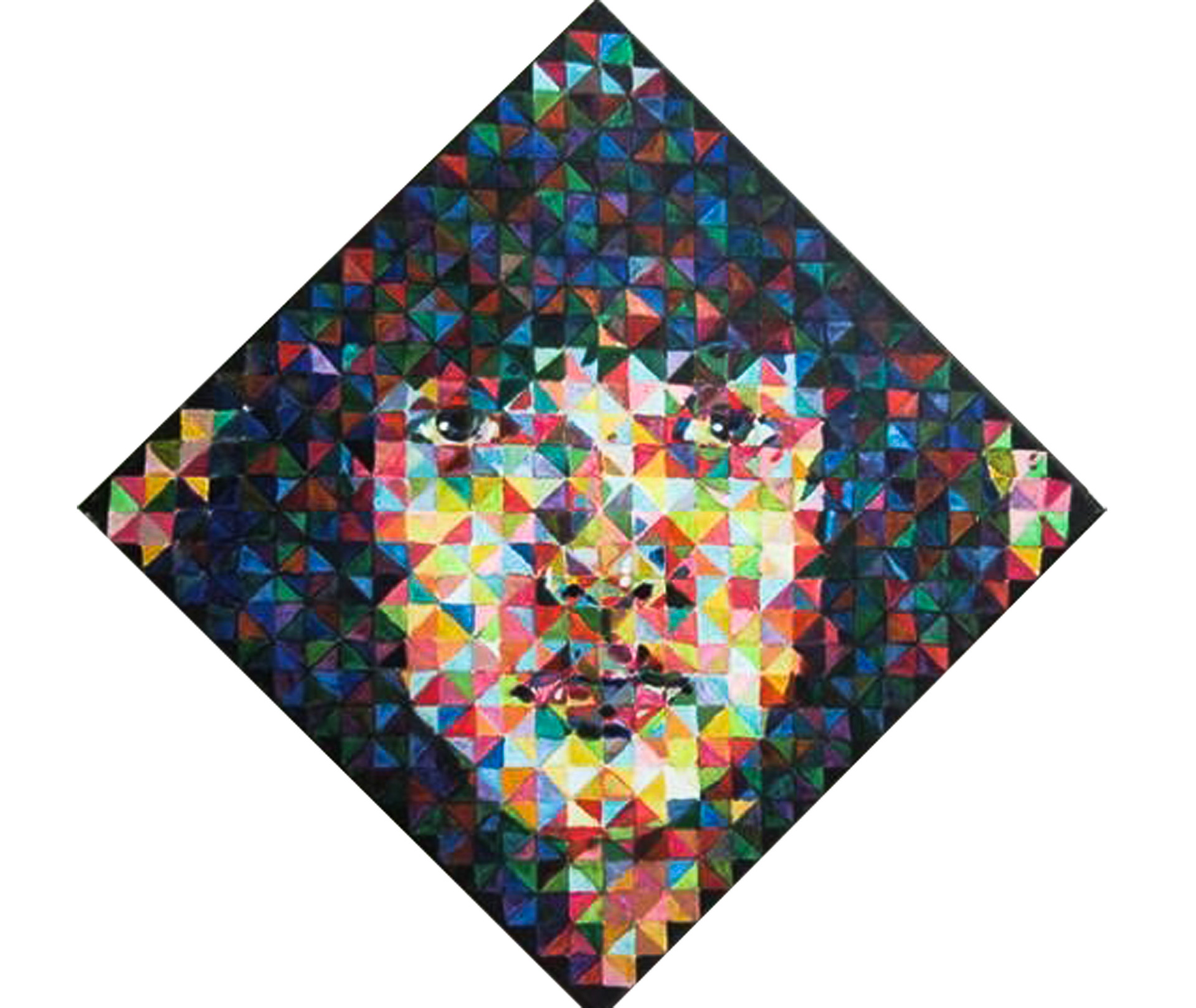 Self Portrait (Fragments), 2013, Acrylic on Canvas, 45cm x 45cm